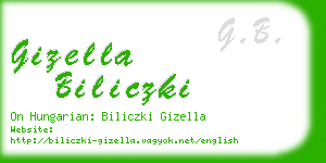 gizella biliczki business card